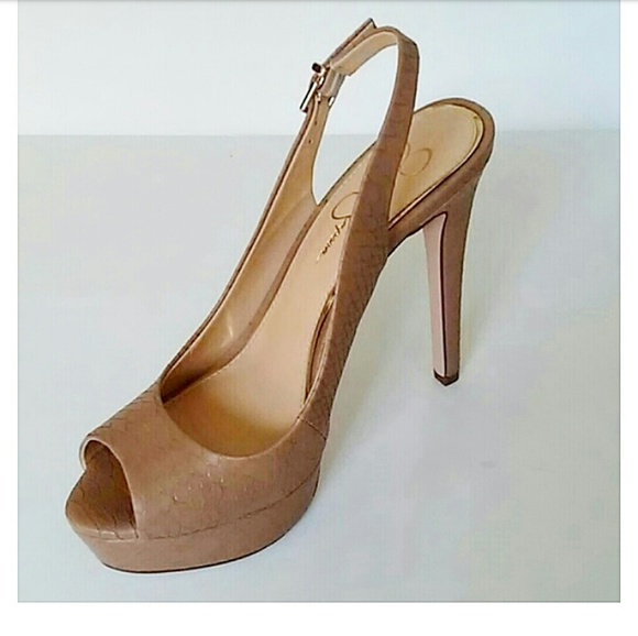 NWOT Jessica Simpson | Nude Snake Skin Pat… - Picture 6 of 8